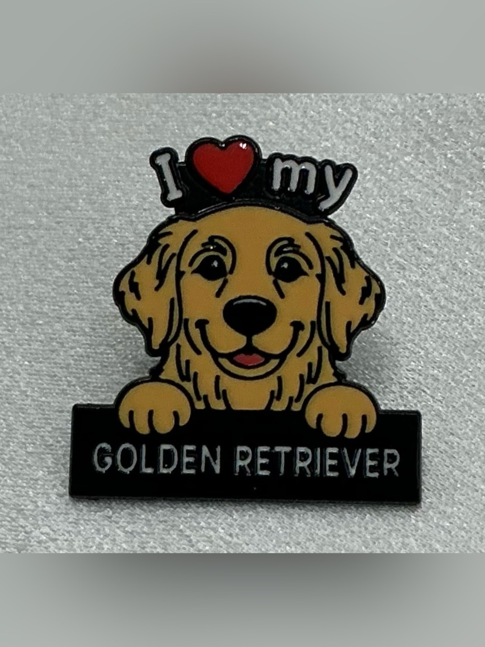 ENAMEL LAPEL PIN I LOVE MY GOLDEN RETRIEVER